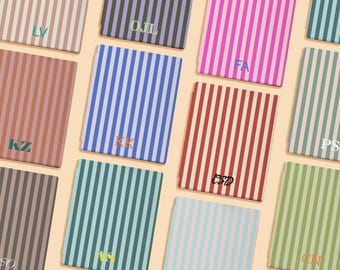 Custom stripe name cover for reMarkable 2 with pen slot reMarkable paper pro move, protective folio case personalized initials case