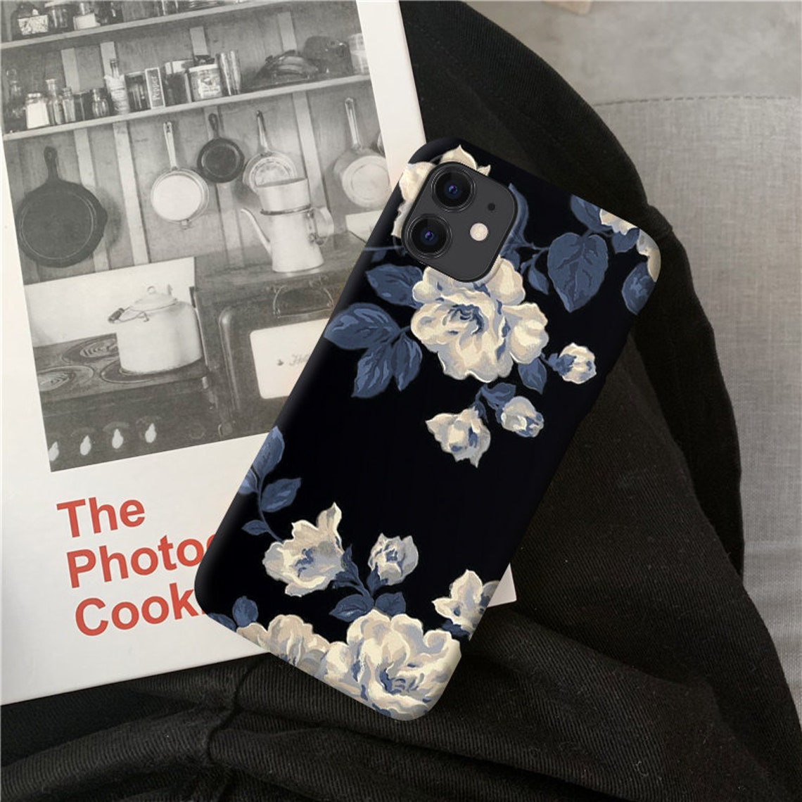 Black Floral iPhone 11 Pro Max case Se 2 iPhone XR case iPhone Etsy