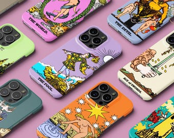 Tarot Card case iPhone 18 17 17e air 18 16 Pro Max 15 14 plus groovy 13 12 mini 11 xr xs Max SE 2022 custom