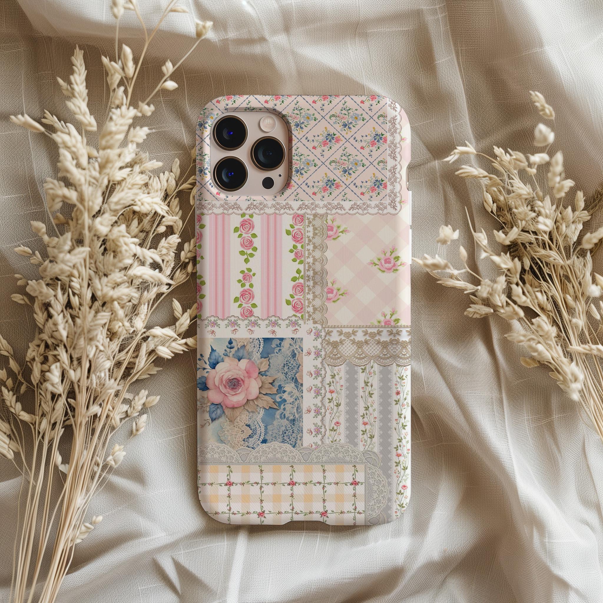 Lacey Quilt for Samsung Galaxy Note 22 20 10 case Samsung S24 FE S10 plus S10 S9 Tough S9 Note 9 S8 plus Samsung A50 A70 A30 A40 Hard ohh5