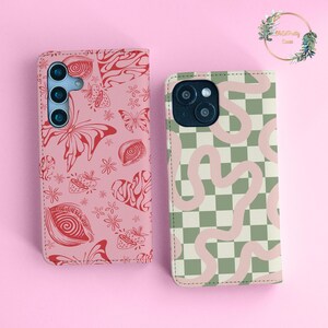 Funda tipo cartera de piel sintética retro con tapa para Google Pixel 8, 7a, 9, 6a, 8a, iPhone 15 Pro Max, 14 Plus, 16, 13, 12 y 11, Samsung S25, S24, S23, S22, A16, A54, Rtw