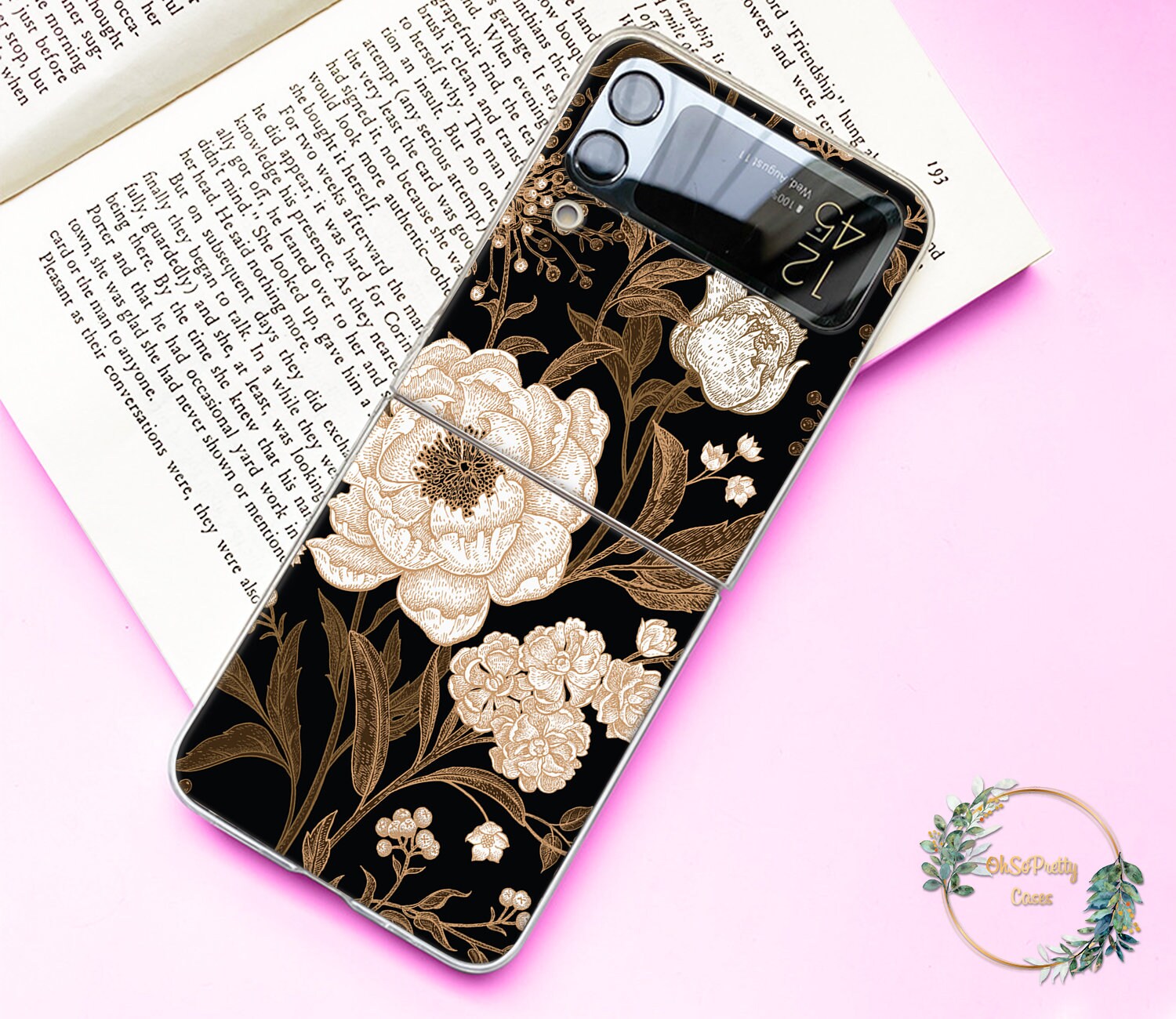 Japan Flowers Case for Samsung Galaxy Z Flip 7 6 3 4 5 5g Phone