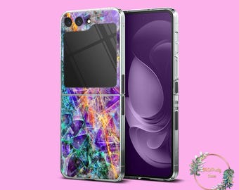 Colorful Marble case for Samsung Galaxy Z Flip 7 FE 6 3 4 5 5g phone case Galaxy Z Fold 7 FE 6 5 4 5G cute case m07