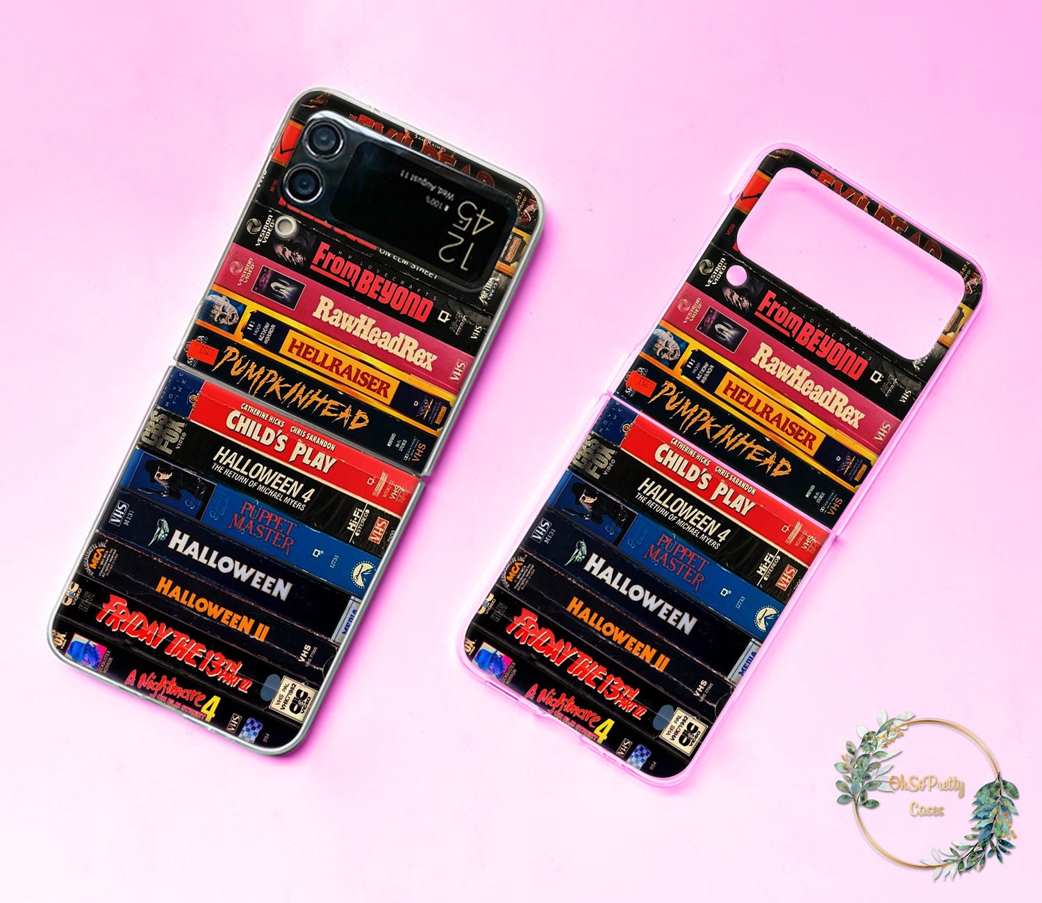 Retro Horror Tape Phone Case for Samsung Galaxy Z Flip 6 3 4