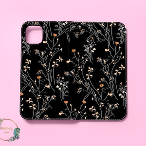 Wild Flowers Wallet Flip Case for iPhone 15 14 13 12 Pro Max X XS SE for Samsung Galaxy S22 S21 Plus Ultra Google Pixel 6a 6 5 4 Card Holder