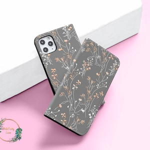 Floral Wallet Flip Case for iPhone 15 14 12 Pro Max X XS SE for Samsung Galaxy S22 S21 S20 S10 Plus Note Google Pixel 6a 6 5 4 Card Holder image 4