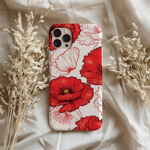 Custodia Papavero Flowers per Galaxy S22 S20 Custodia Note 20 10 Custodia Samsung S10 plus Custodia S10 Custodia S9 Custodia Tough Note 9 S8 plus Samsung A50 A70 A30 S7 Hard o89