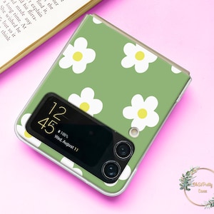 Daisies Green case for Samsung Galaxy Z Flip 6 3 4 5 5g phone case Moto Razr Google Pixel 9 Pro Fold Galaxy Z Fold 7 6 5 4 5G cute case mn2