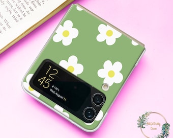 Daisies Green case for Samsung Galaxy Z Flip 6 3 4 5 5g phone case Moto Razr Google Pixel 9 Pro Fold Galaxy Z Fold 7 6 5 4 5G cute case mn2