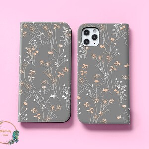 Floral Wallet Flip Case for iPhone 15 14 12 Pro Max X XS SE for Samsung Galaxy S22 S21 S20 S10 Plus Note Google Pixel 6a 6 5 4 Card Holder image 9