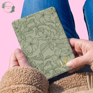 Abstrait vert pour étui Kindle Paperwhite 2024 2022 Cover 12th 11th Oasis 2 3 Gen 5 6 6,8 po., Colorsoft Kindle Scribe Book Lover Gift