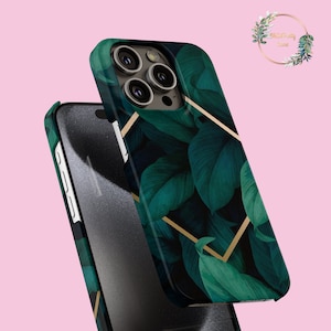iPhone 15 14 13 12 11 Pro Max ケース iPhone XR ケース iPhone XS Max ケース iPhone X ケース iPhone 7+ iPhone 8+ ケース o78 用 幾何学模様の葉