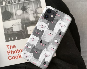 Happy Cats for iPhone 13 14 15 Pro Max case iPhone 11 iPhone 12 Mini iPhone XR iPhone XS iPhone 7 cover iPhone 8 iPhone SE 2022 case o35