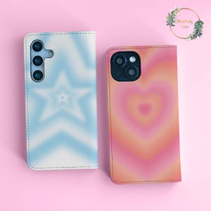 Funda tipo cartera de piel sintética Aura para Google Pixel 8, 7a, 9, 6a, 8a, iPhone 15 Pro Max, 14 Plus, 16, 13, 12 y 11, Samsung S25, S24, S23, S22, A16, A54, auw