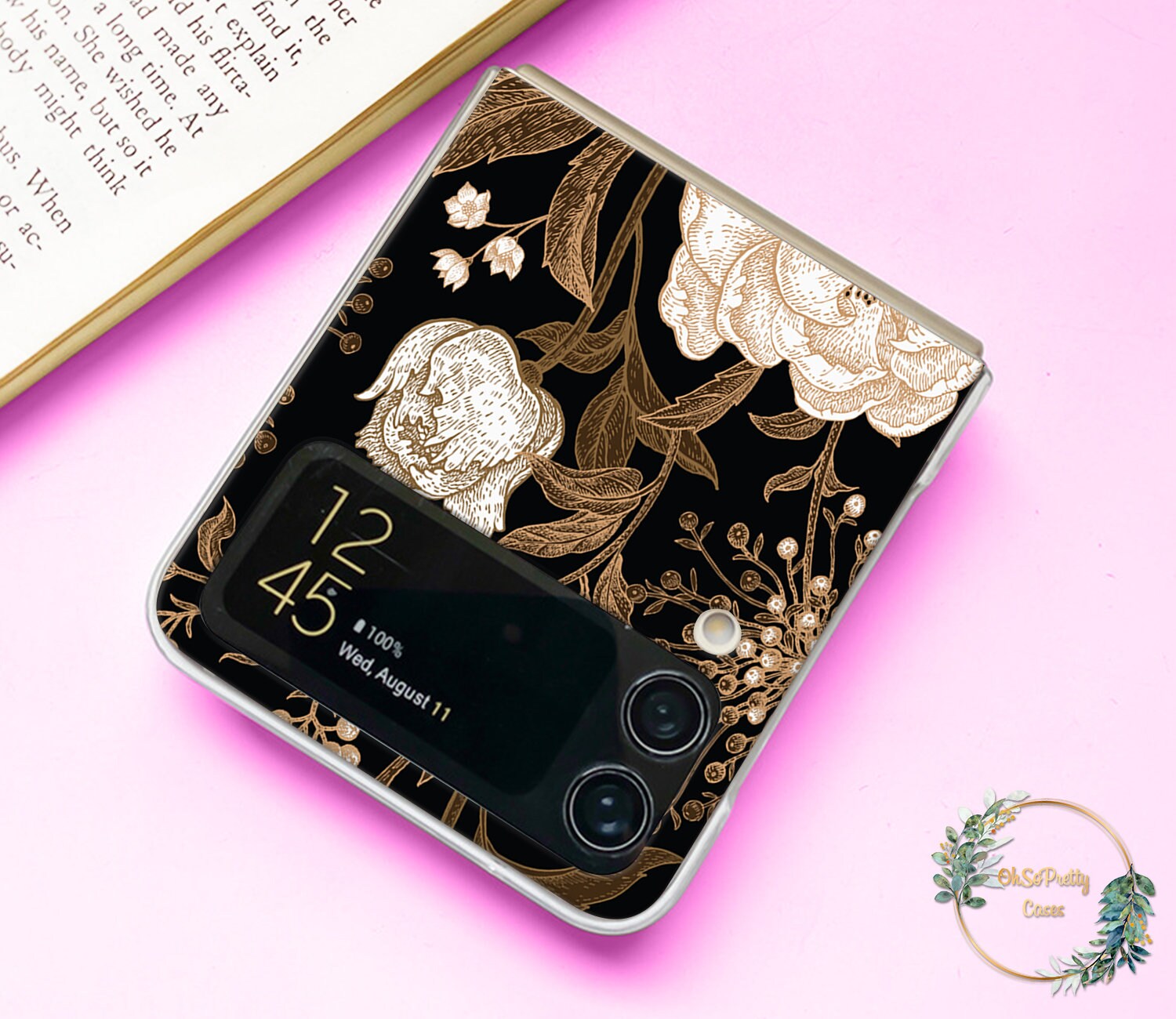 超激安 for Case Flowers Japan Samsung 5g 5 4 3 6 Flip Z Galaxy 小物入れ