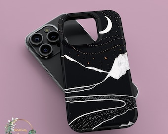 Mountain Road for Galaxy S23 S22 S21 case Samsung Note 20 10 S10 case S9 plus case Moon Star S9 Note 9 S8 plus Samsung A50 A70 A30 A40 o106