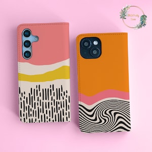 Funda tipo cartera de piel sintética con diseño de lunares para Google Pixel 8, 7a, 9, 6a y 8a, iPhone 15 Pro Max, 14 Plus, 16, 13, 12 y 11, Samsung S25, S24, S23, S22 y A16.