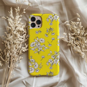 Galaxy S23 S22 S21 ケース Galaxy Note 10 S10 ケース S9 plus ケース S9 Note 9 S8 plus Samsung A50 A70 A30 A40 S7 ハード o95 用 イエロー フローラル