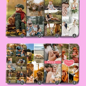 Gepersonaliseerde lederen flip portemonnee telefoonhoesje aangepaste foto afbeelding voor iPhone 16 15 14 Pro Max Galaxy S25 S24 Plus Google Pixel 8a 7 kaarthouder
