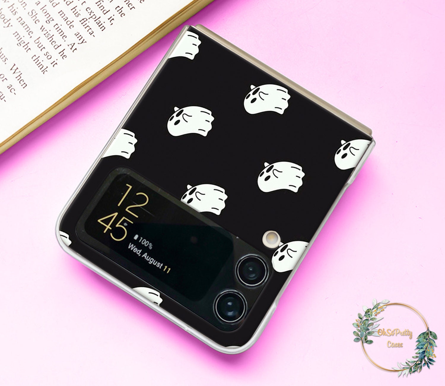 Ghosts case for Samsung Galaxy Z Flip 7 6 3 4 5 5g phone case Moto Razr Google Pixel 9 Pro Fold  Galaxy Z Fold 7 6 5 4 5G cute case o169