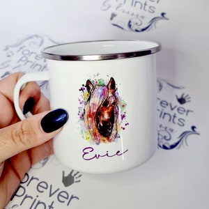 children's horse mug | children's mug | kid's cup | horse gift | children's birthday gift | enamel mug