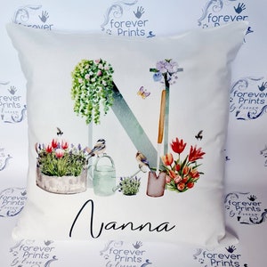 Personalised gardening cushion, gardening gift, gift for gardener.