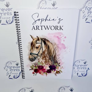 Horse a4 notebook, a5 notebook, horse gift.