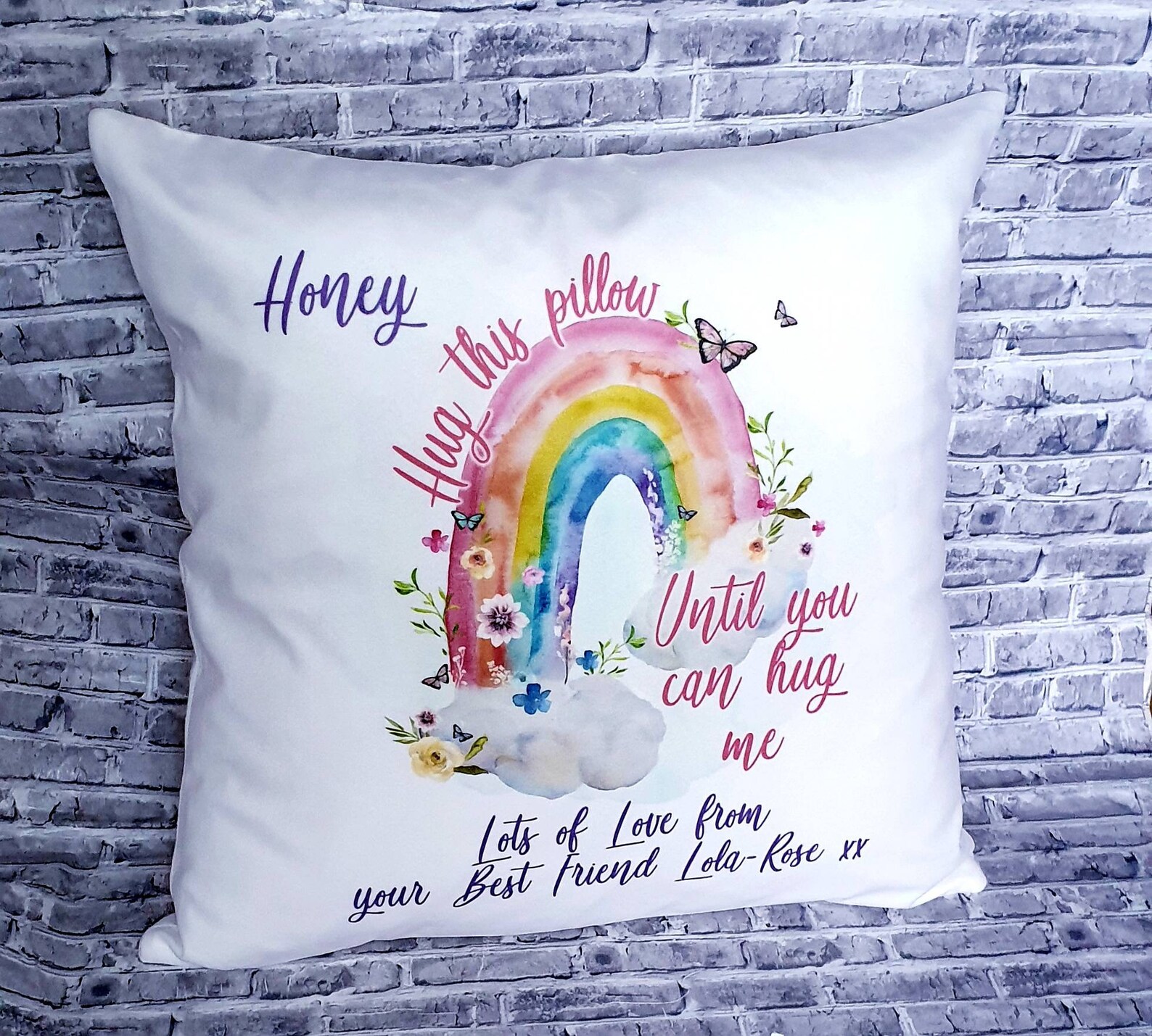 Hug Gift Hug Pillow . Rainbow Cushion. Etsy UK