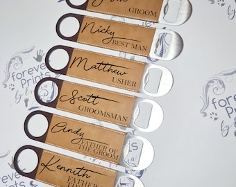 personalised bar blade, personalised bottle opener, groomsman gift, wedding bottle openers