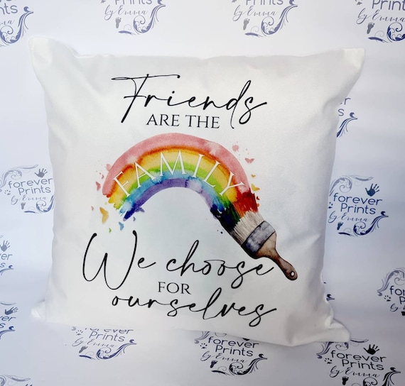 Almohada arco iris almohada de amigos amigos son la familia que elegimos para nosotros mismos