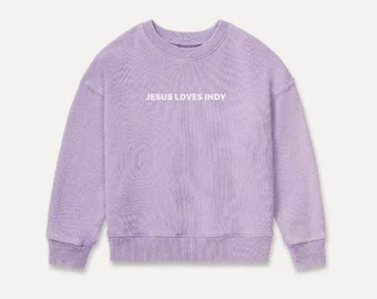 Jesus Loves You Crewneck- Lavender