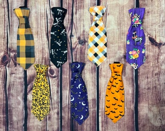 Fall Pet ties, Halloween dog ties, dog necktie, pet necktie, dog collar accessory, pet collar accessory, Halloween dog necktie