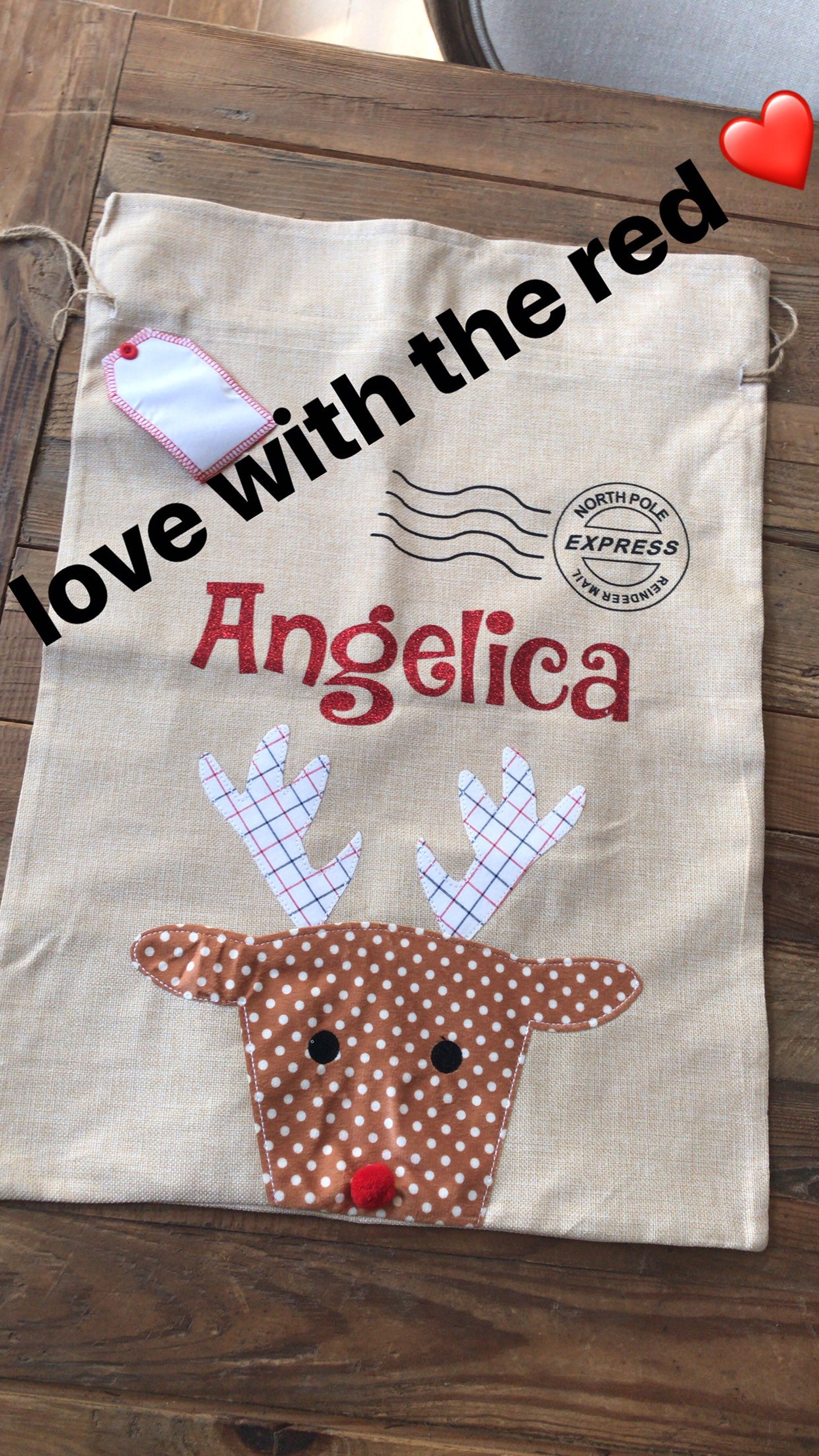 Personalized Reindeer Sack - Etsy