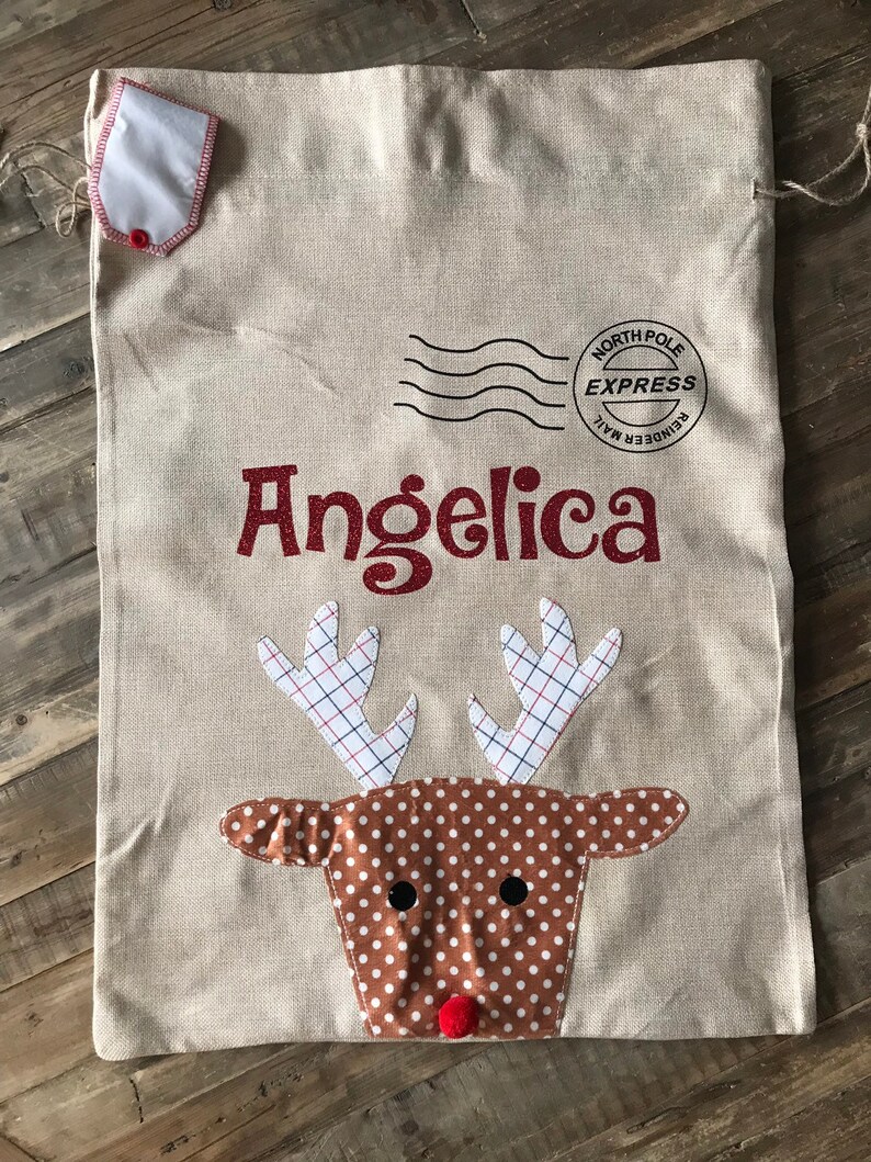 Personalized Reindeer Sack - Etsy