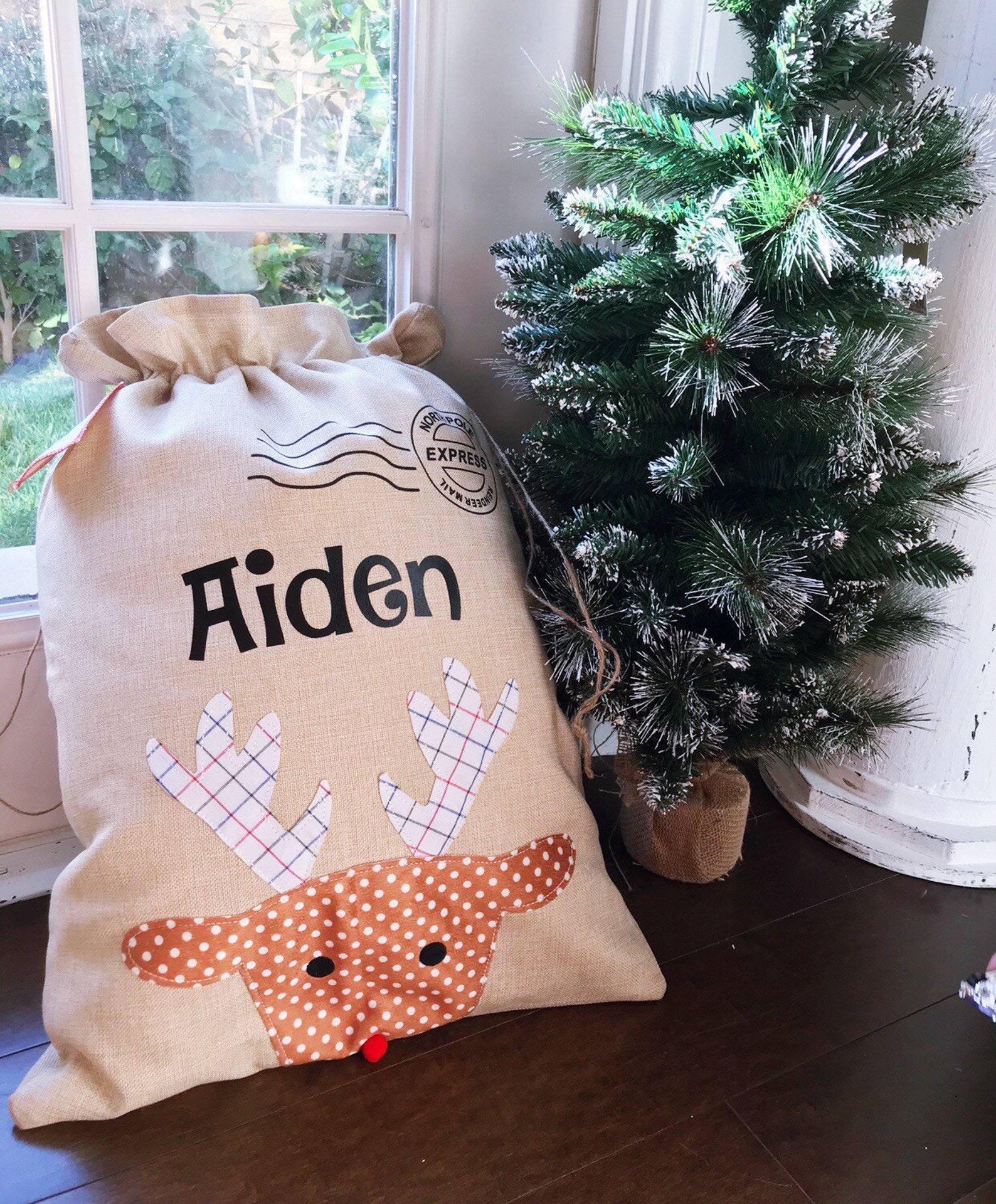 Personalized Reindeer Sack - Etsy