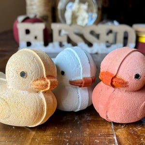 Duck Bath Bomb Trio: Organic Essential Oils, Natural Colorant, Kids Party Favors