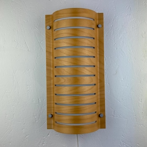Plywood wall lamp Strimma V9906 design by Ikea - made in Sweden - vintage 90s lighting