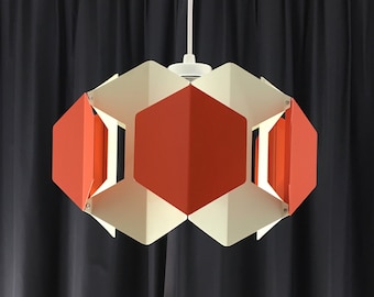 Lampe pendentif très rare - Lampe en métal moderne des années 60 - art vintage pour les amateurs de lumière - lampe suspendue