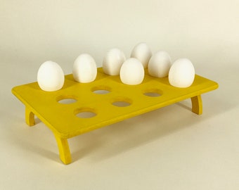 Bruka design Stockholm egg cup holder  - 70&#39;s wood tableware