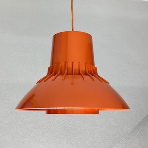 Orange Nordisk Solar Compagni lamp - Sven Middelboe -  vintage Space Age pendent light