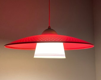 Lampe pendante Erco Leuchten vintage des années 50 - Lumière en plastique moderne du milieu du siècle des années 1950 - Éclairage rare en Allemagne