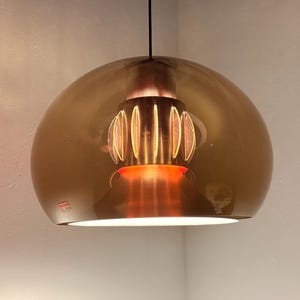 Vintage Herda space age lamp - Plexiglass Aluminium 70's Dutch pendent light
