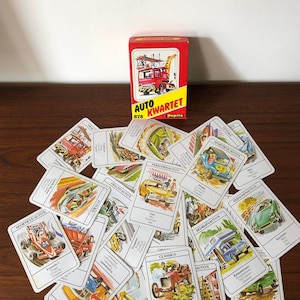 Vintage Card Game Quartet ~ Edición de coches ~ De Papita