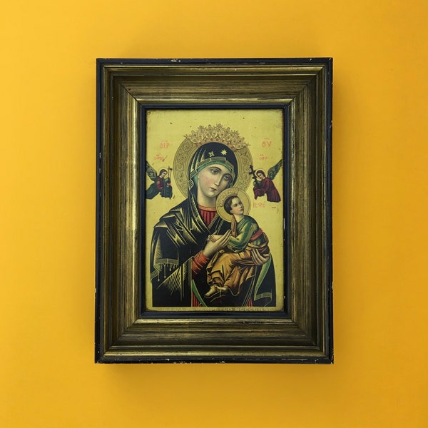 S. Maria de Perpetuo Succursu - Decoración de pared vintage - obra de arte religiosa Pucinelli -