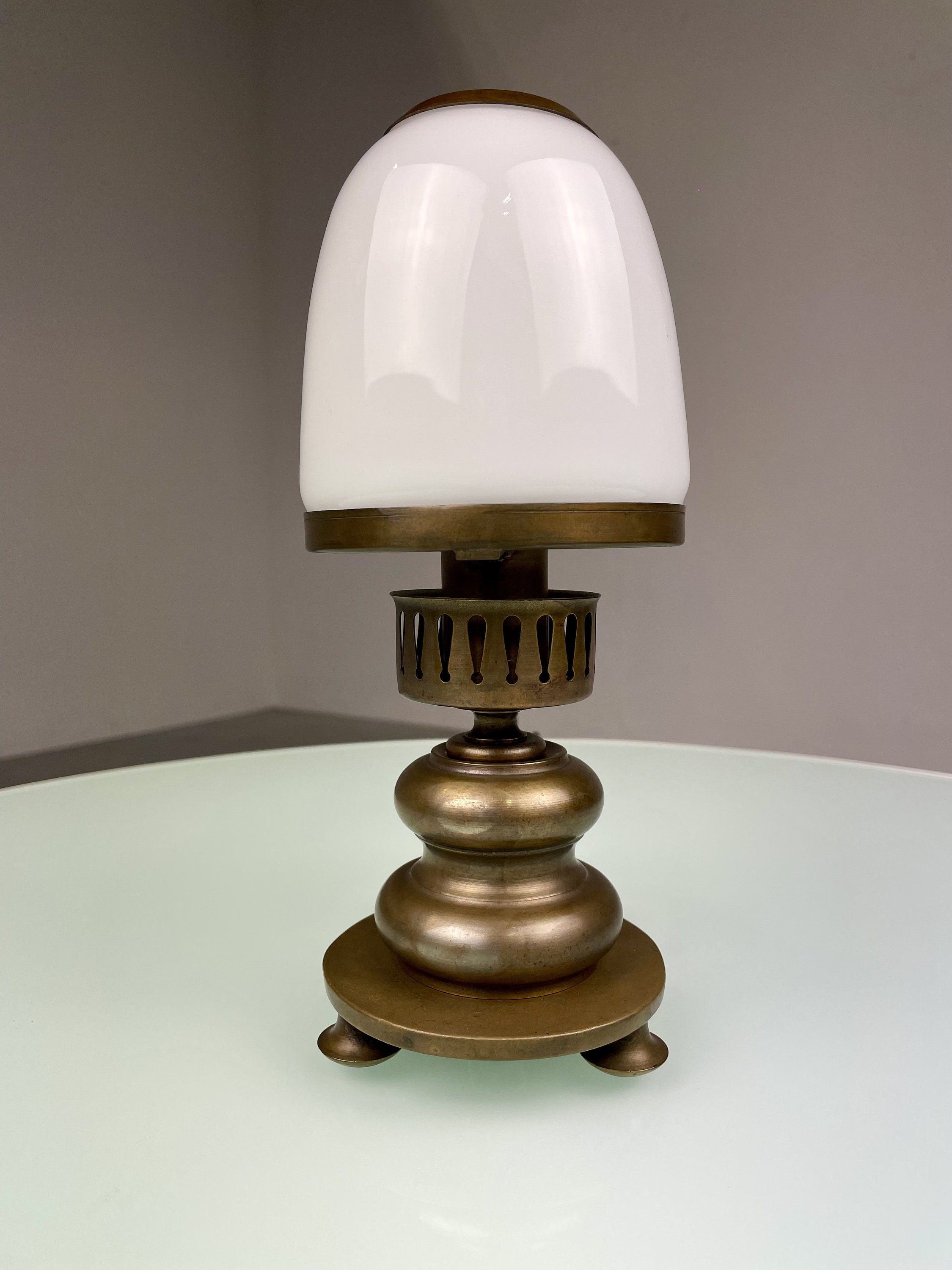 Brass Desk Lamp - Vintage 1970s Candle Light - Tripod Non