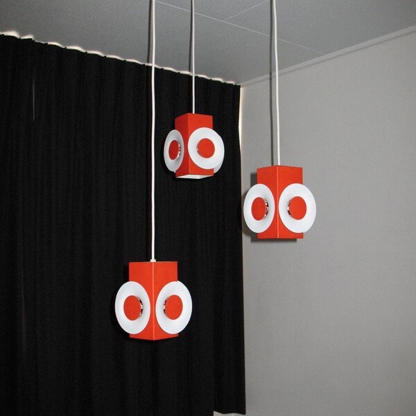 Very Rare Temde Lamp - German Swiss - Mid century Modern Space Age - 3 Light Pendant