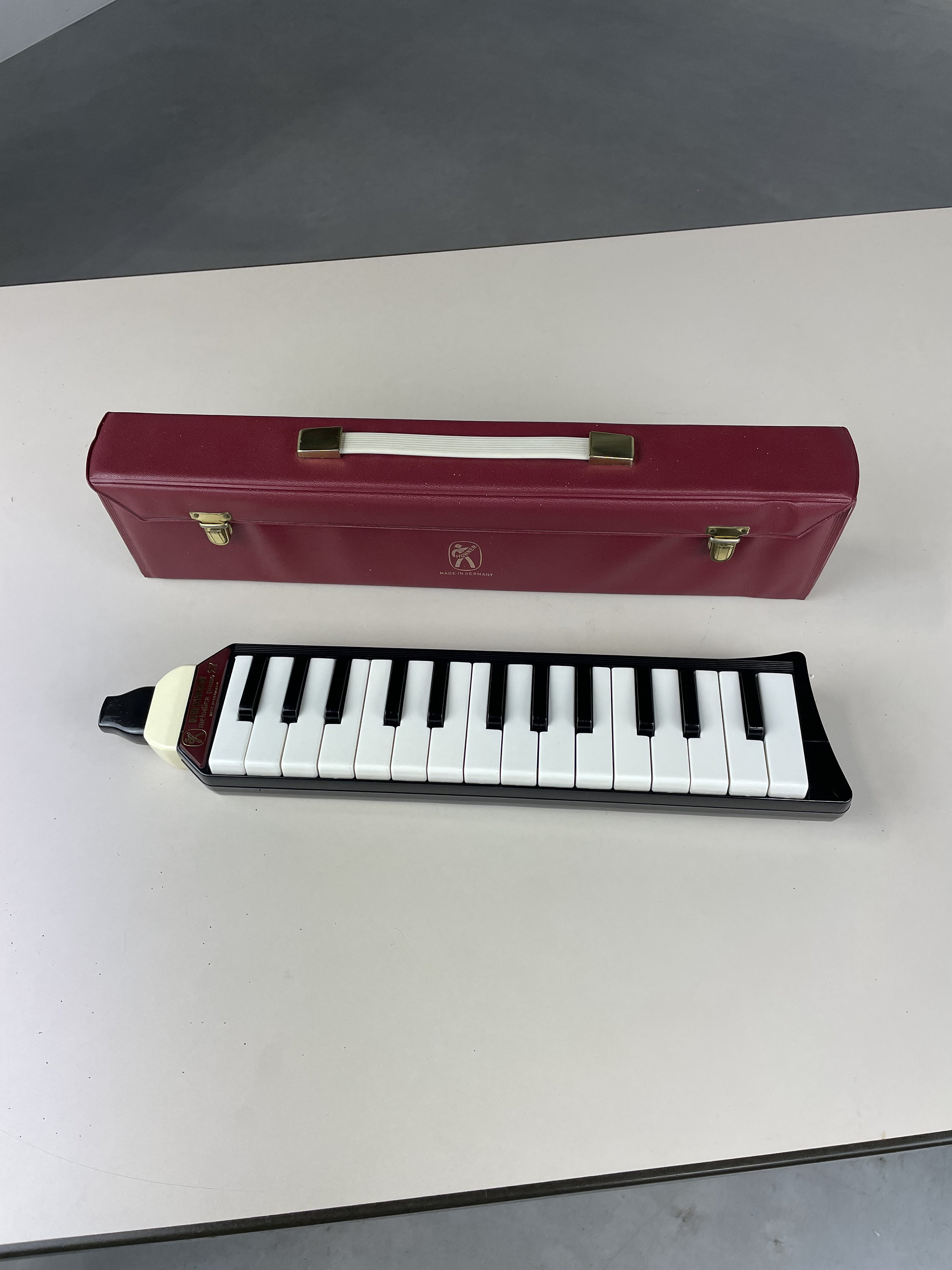 Vintage Hohner Melodica 27 Piano Flute - Black Red - Music 1970s
