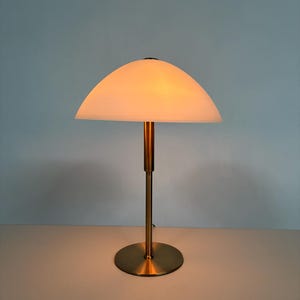 Modern mushroom table lamp - large glass desk lighting - touch light 220 - 240 Volt.