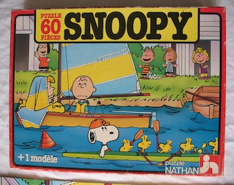 Snoopy - Vintage Nathan Puzzle - Charlie Brown - Sally Brown - Peppermint Patty - Woodstock - Marcie - Schroeder