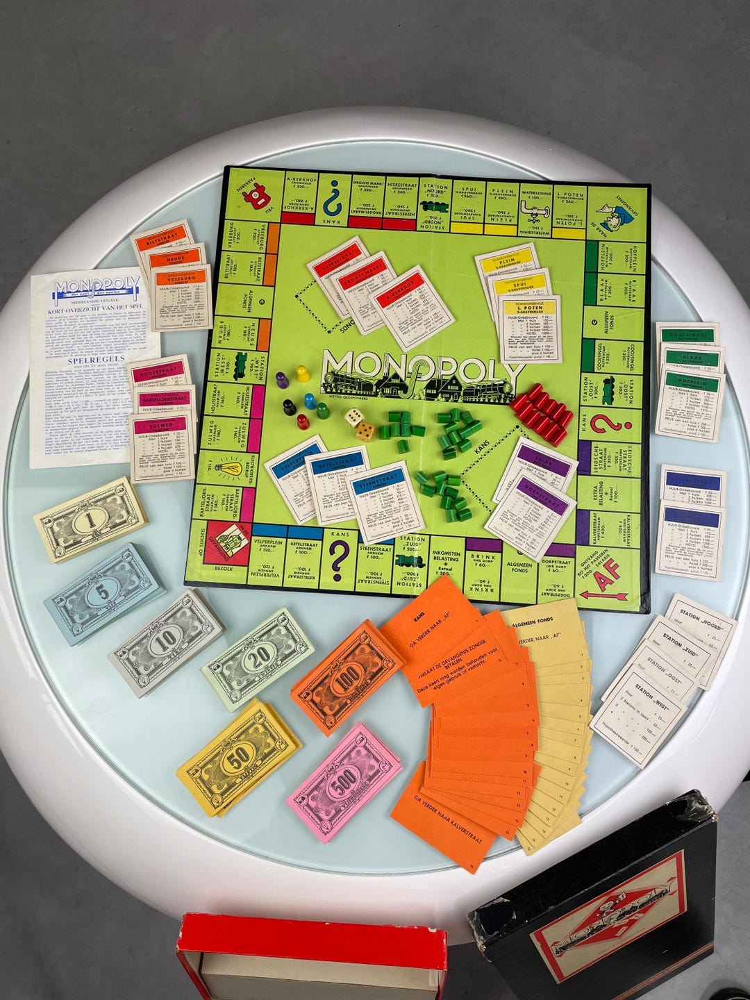 Vintage Dutch Monopoly Set 1960s - Board Game - Retro Home Play - Etsy